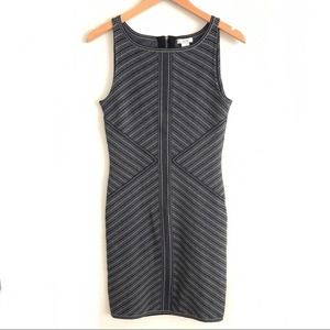 Cache Geometric Bodycon Black Gray Dress Size Small